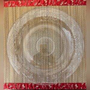 Indiana Glass DAISY No.620 Large Round Serving Tray Vintage